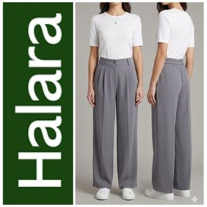 HALARA Grey Unisex Work Casual 2Side Pockets Women’s Size Large Work Pants